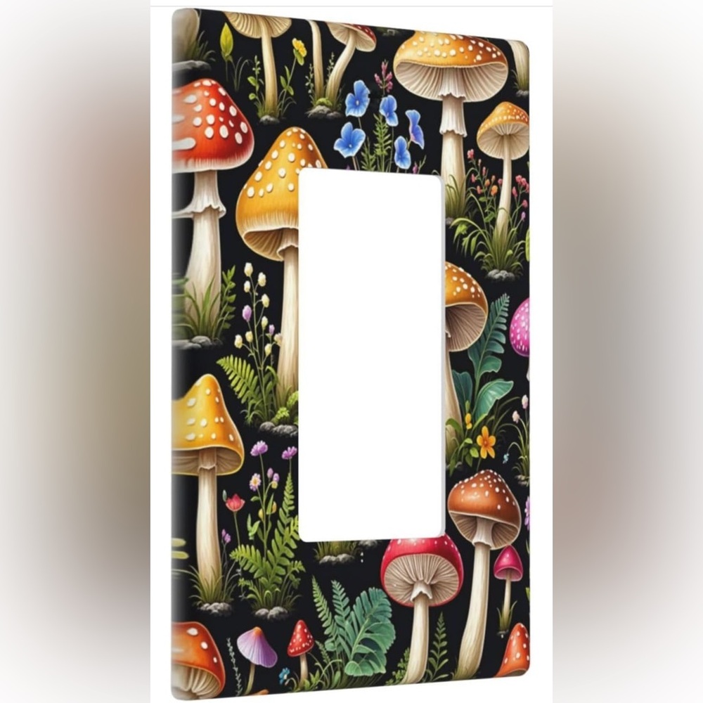 Colorful Mushroom Switch Cover Switchplate Light Switch, Electrical Faceplate